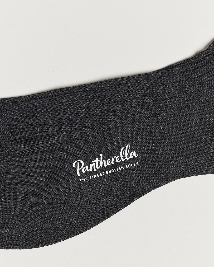 Herre | Klær | Pantherella | Vale Cotton Socks Dark Grey