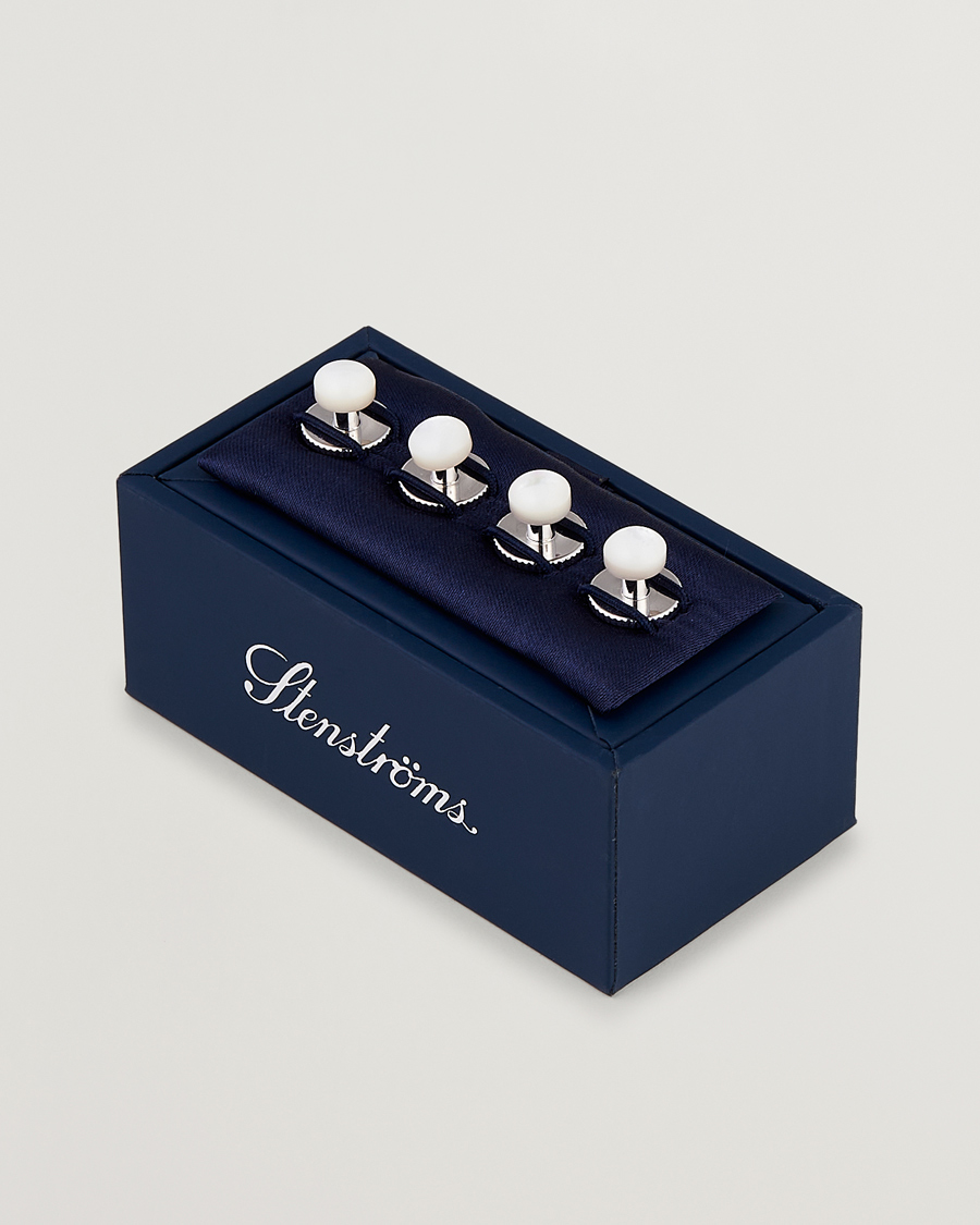 Herre | Mansjettknapper | Stenströms | Shirt Studs White