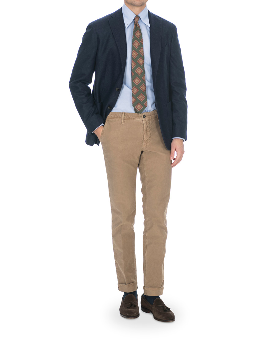 Herre | Skjorter | Barba Napoli | Slim Fit Button Down Oxford Shirt Blue