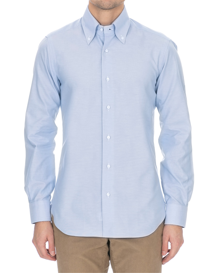 Herre | Skjorter | Barba Napoli | Slim Fit Button Down Oxford Shirt Blue