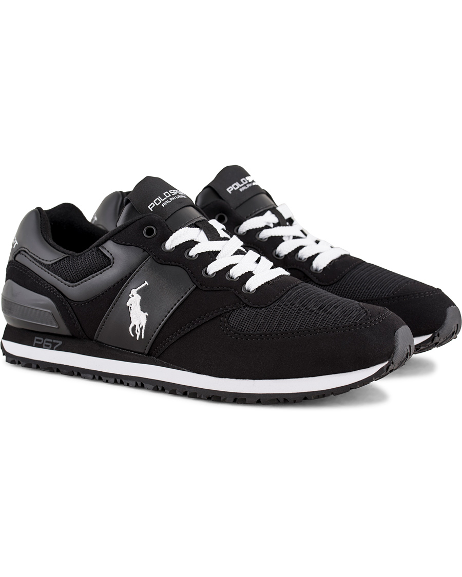 Herre | Polo Ralph Lauren Slaton Pony Running Sneaker Black/White | Polo Ralph Lauren | Slaton Pony Running Sneaker Black/White