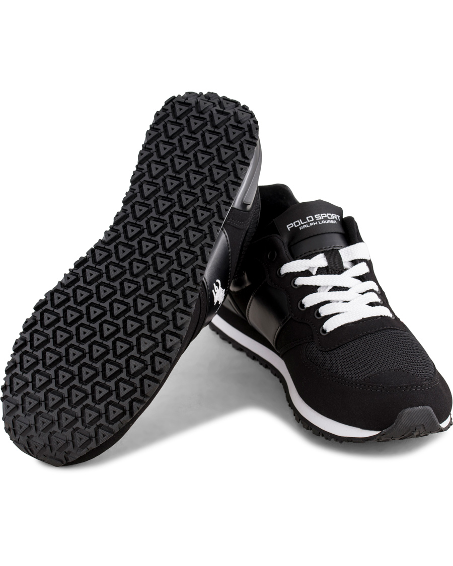 Herre | Polo Ralph Lauren Slaton Pony Running Sneaker Black/White | Polo Ralph Lauren | Slaton Pony Running Sneaker Black/White