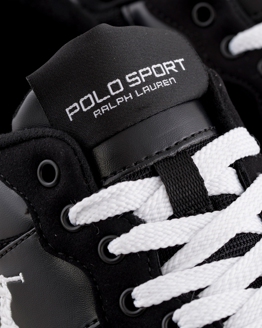 Herre | Polo Ralph Lauren Slaton Pony Running Sneaker Black/White | Polo Ralph Lauren | Slaton Pony Running Sneaker Black/White