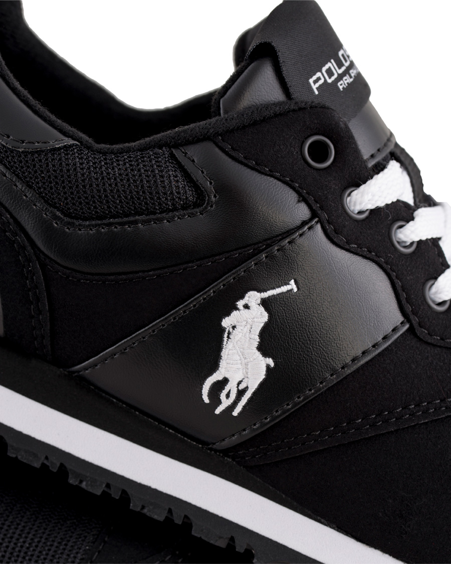 Herre | Polo Ralph Lauren Slaton Pony Running Sneaker Black/White | Polo Ralph Lauren | Slaton Pony Running Sneaker Black/White