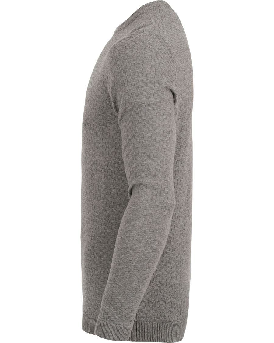 Herre | Gensere | NN07 | Albert Cotton Sweater Light Grey Melange