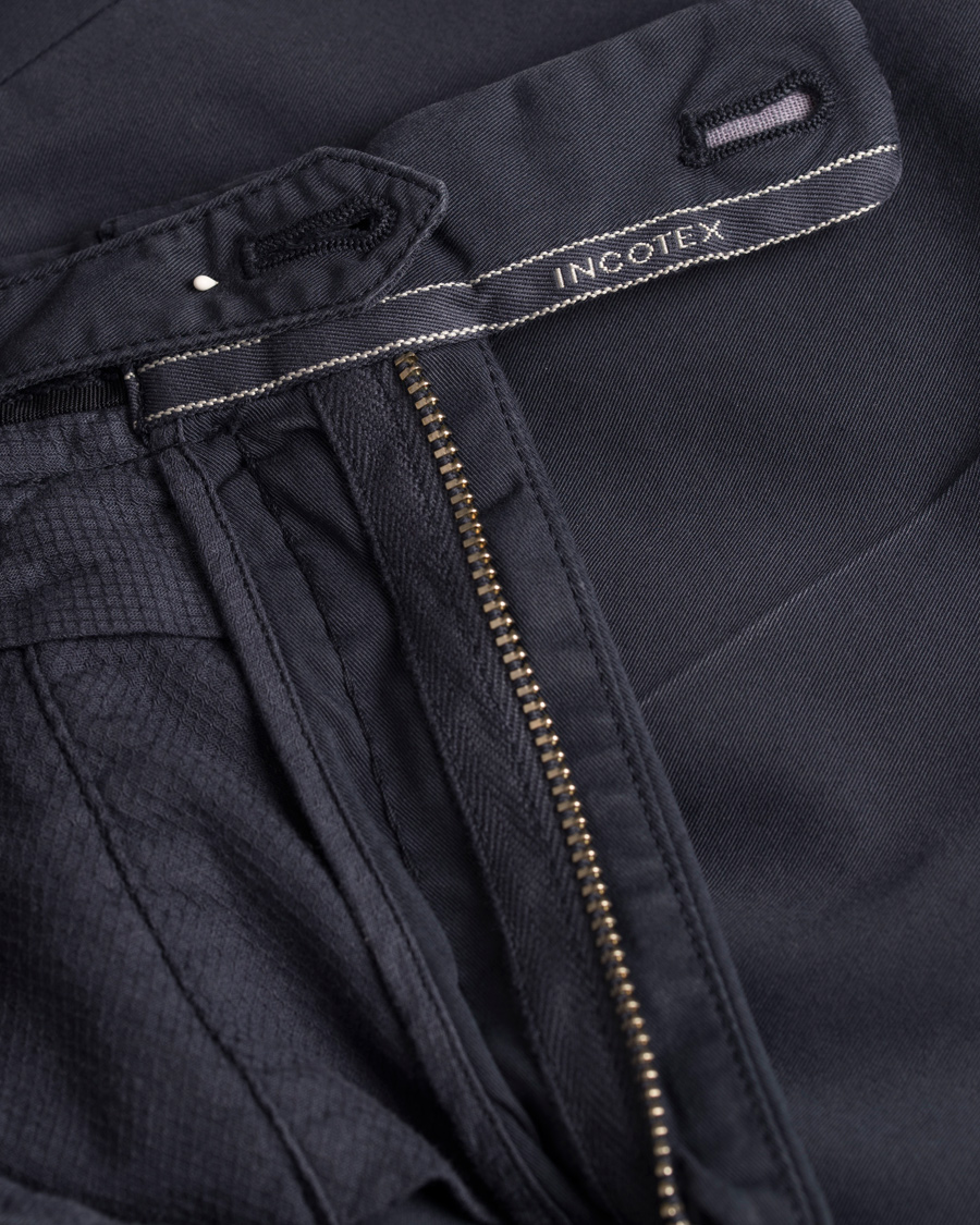 Herre | Bukser | Incotex | Slim Fit Stretch Chinos Navy
