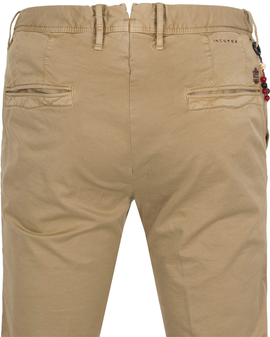 Herre | Bukser | Incotex | Slim Fit Stretch Slacks Khaki