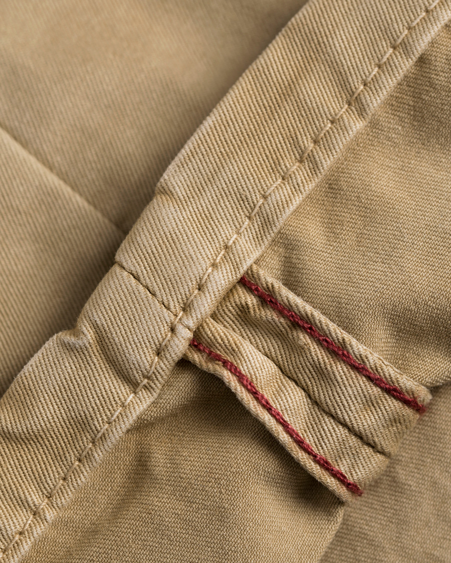 Herre | Bukser | Incotex | Slim Fit Stretch Slacks Khaki