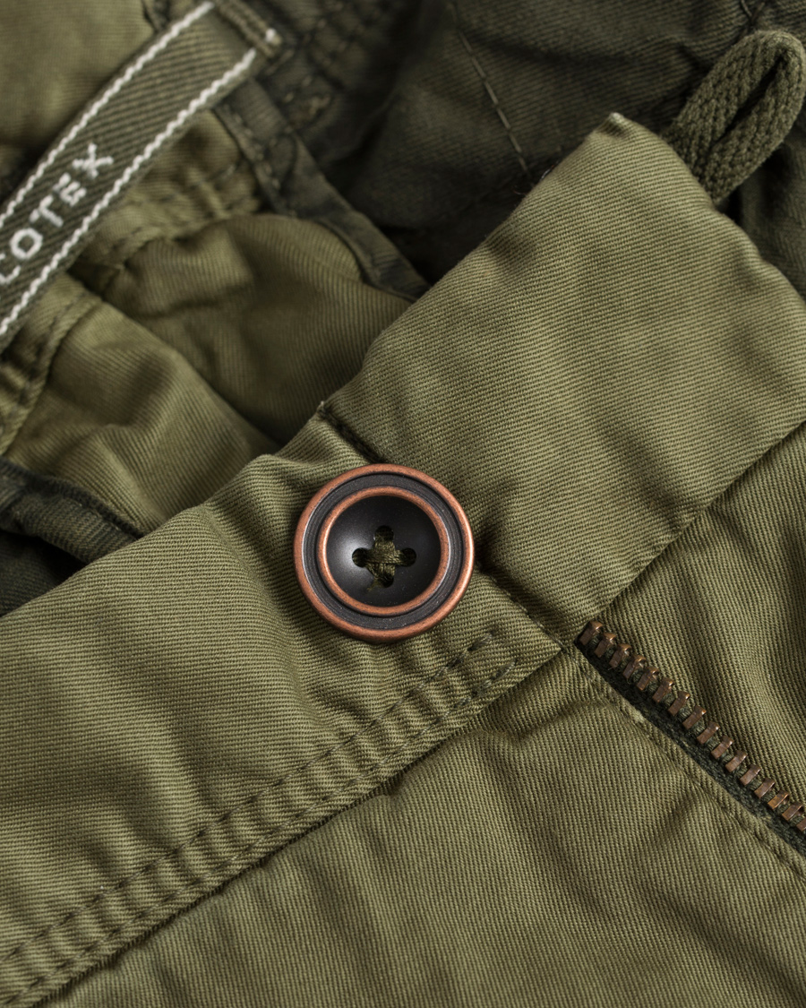 Herre | Bukser | Incotex | Slim Fit Stretch Slacks Army Green