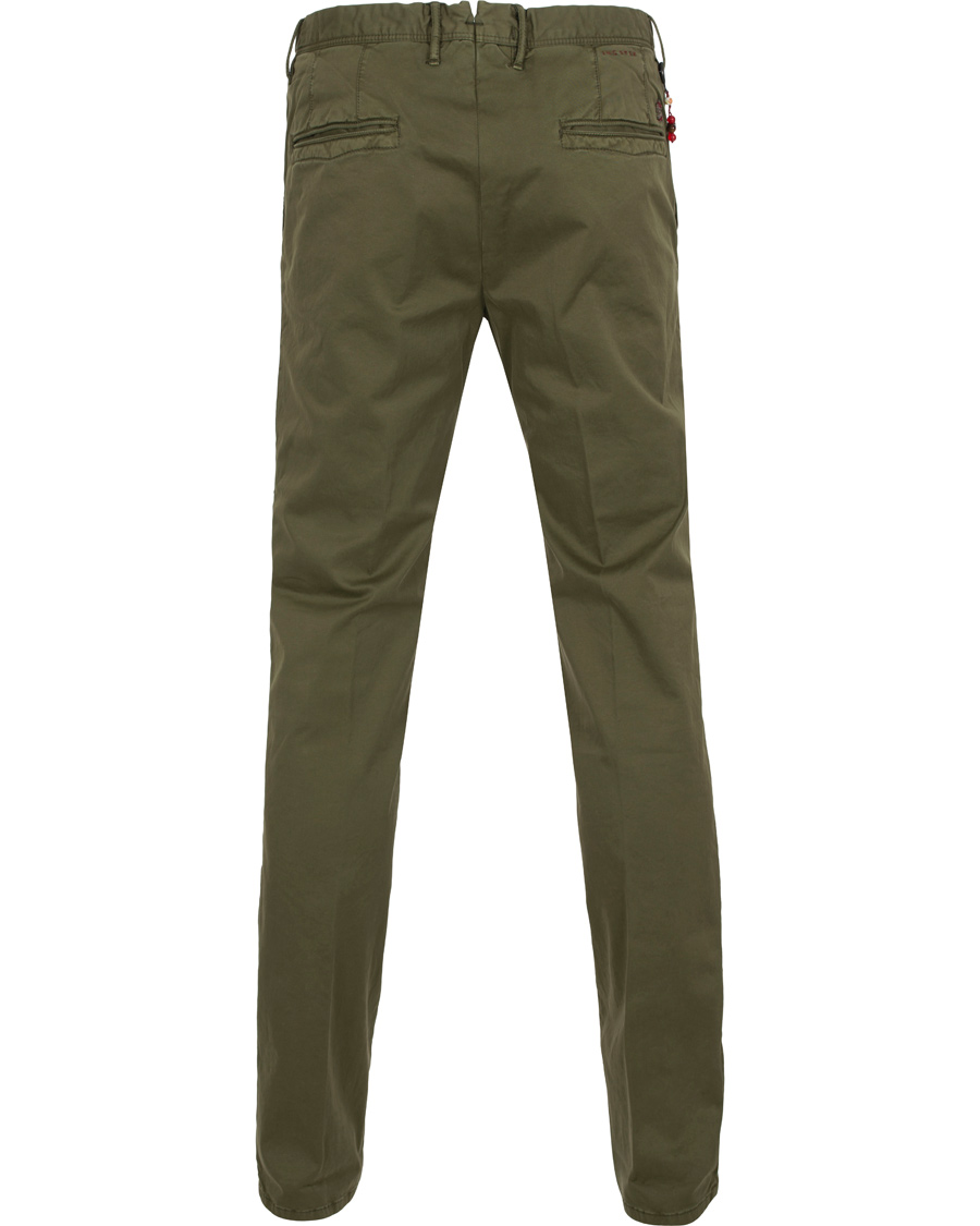 Herre | Bukser | Incotex | Slim Fit Stretch Slacks Army Green