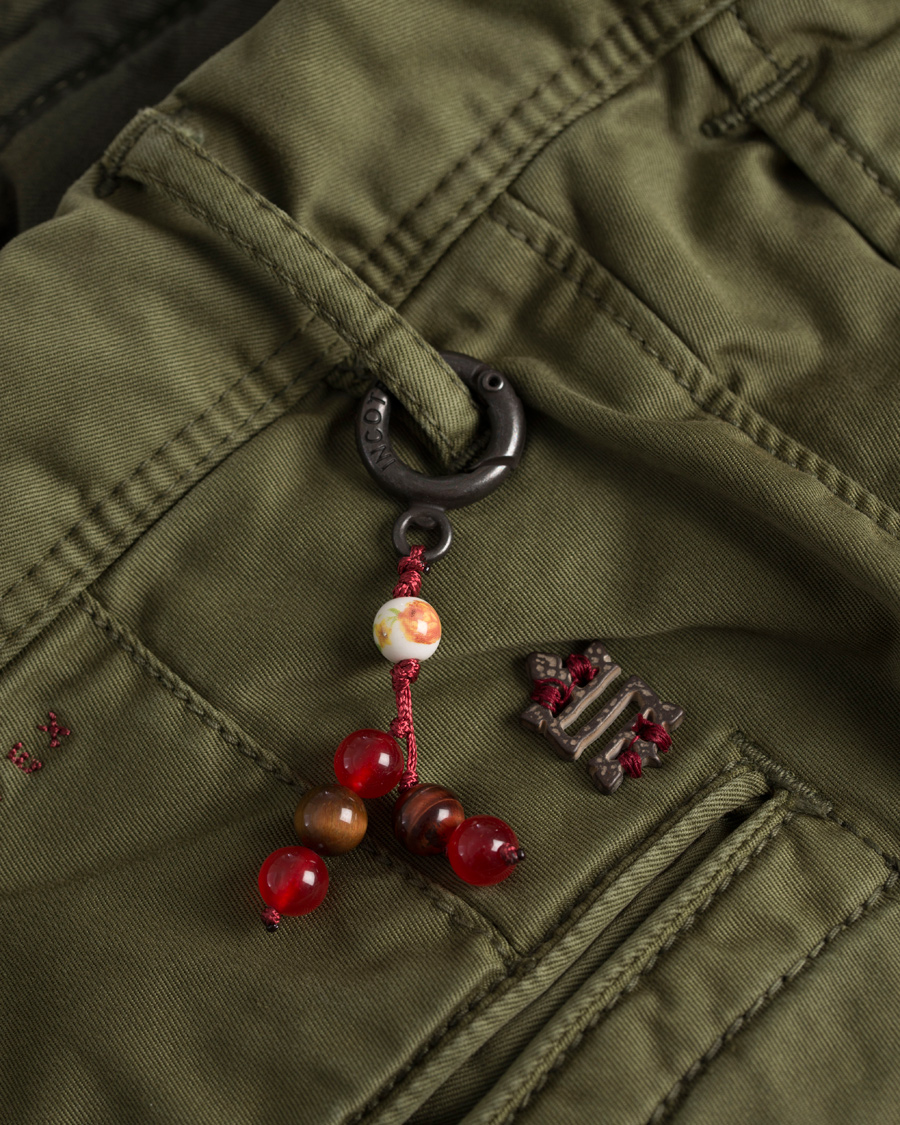 Herre | Bukser | Incotex | Slim Fit Stretch Slacks Army Green
