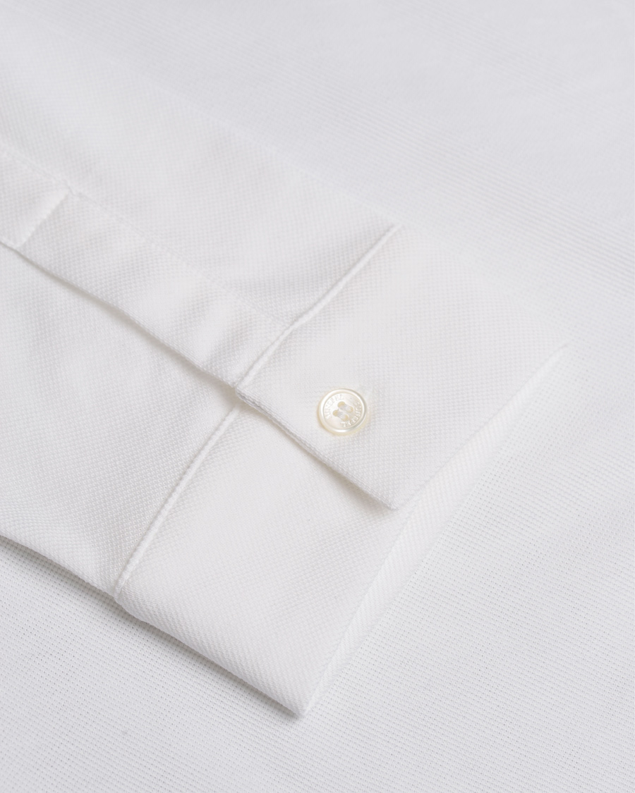 Herre | Skjorter | Sunspel | Long Sleeve Pique Shirt White