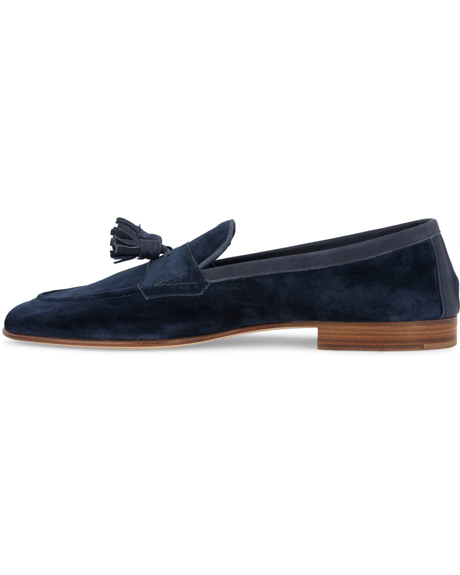 Herre | Edward Green Portland I Tassel Travel Slipper Navy | Edward Green | Portland I Tassel Travel Slipper Navy