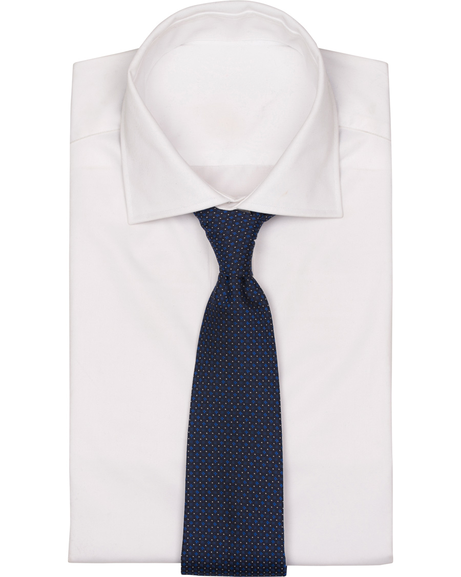Herre | Paul Smith Accessories Woven Micro Structure 8 cm Silk Tie Navy | Paul Smith Accessories | Woven Micro Structure 8 cm Silk Tie Navy