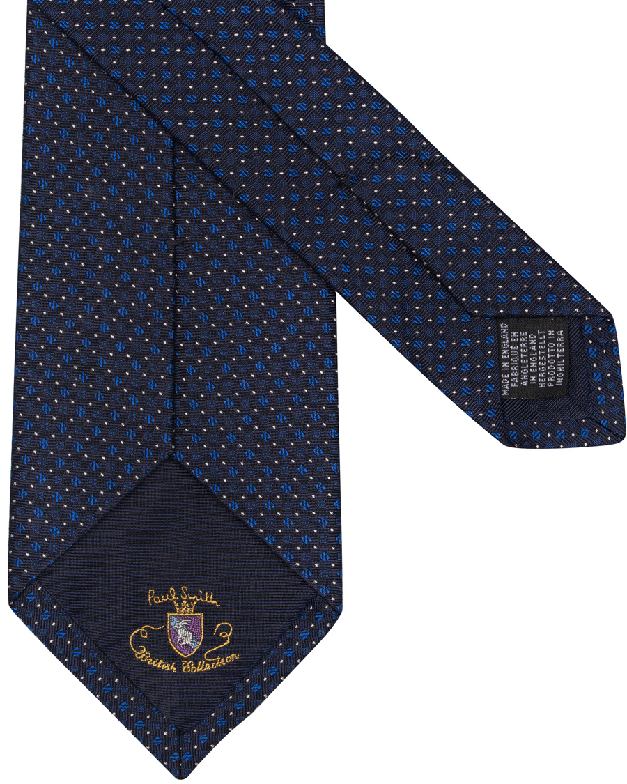 Herre | Paul Smith Accessories Woven Micro Structure 8 cm Silk Tie Navy | Paul Smith Accessories | Woven Micro Structure 8 cm Silk Tie Navy