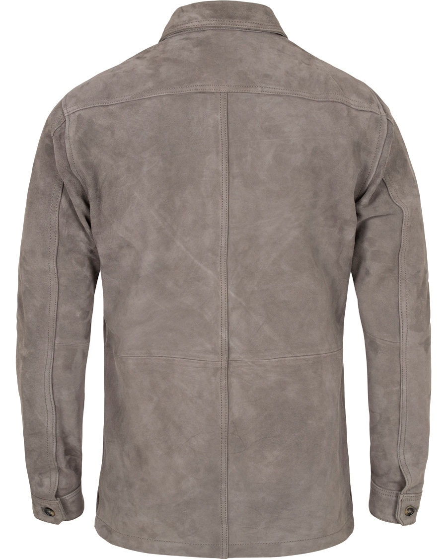 Herre | Jakker | J.Lindeberg | Jonah Zip Suede Jacket Grey