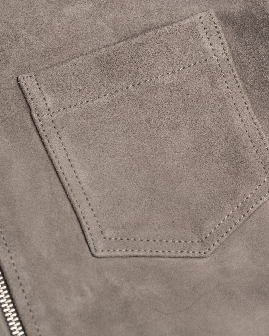 Herre | Jakker | J.Lindeberg | Jonah Zip Suede Jacket Grey