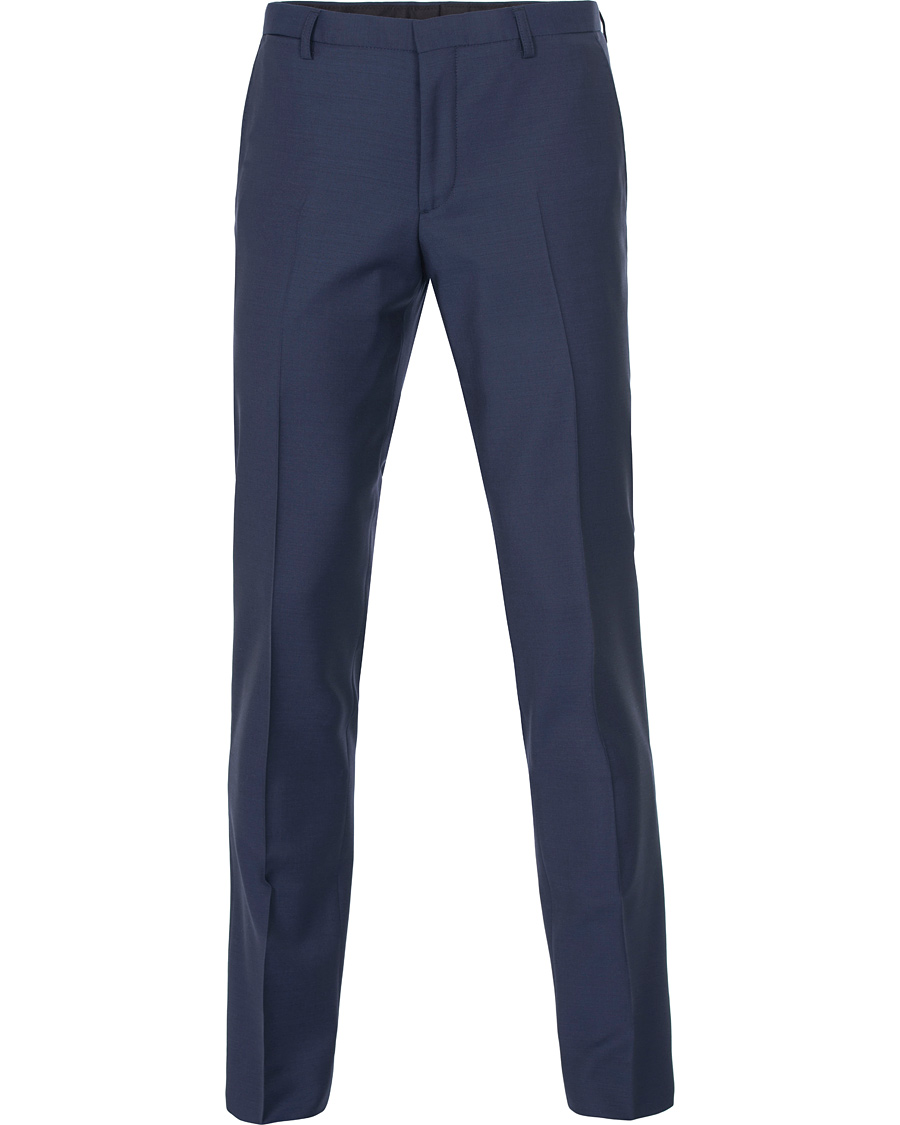 Herre | Bukser | J.Lindeberg | Paulie Dressed Wool Trousers Blueberry