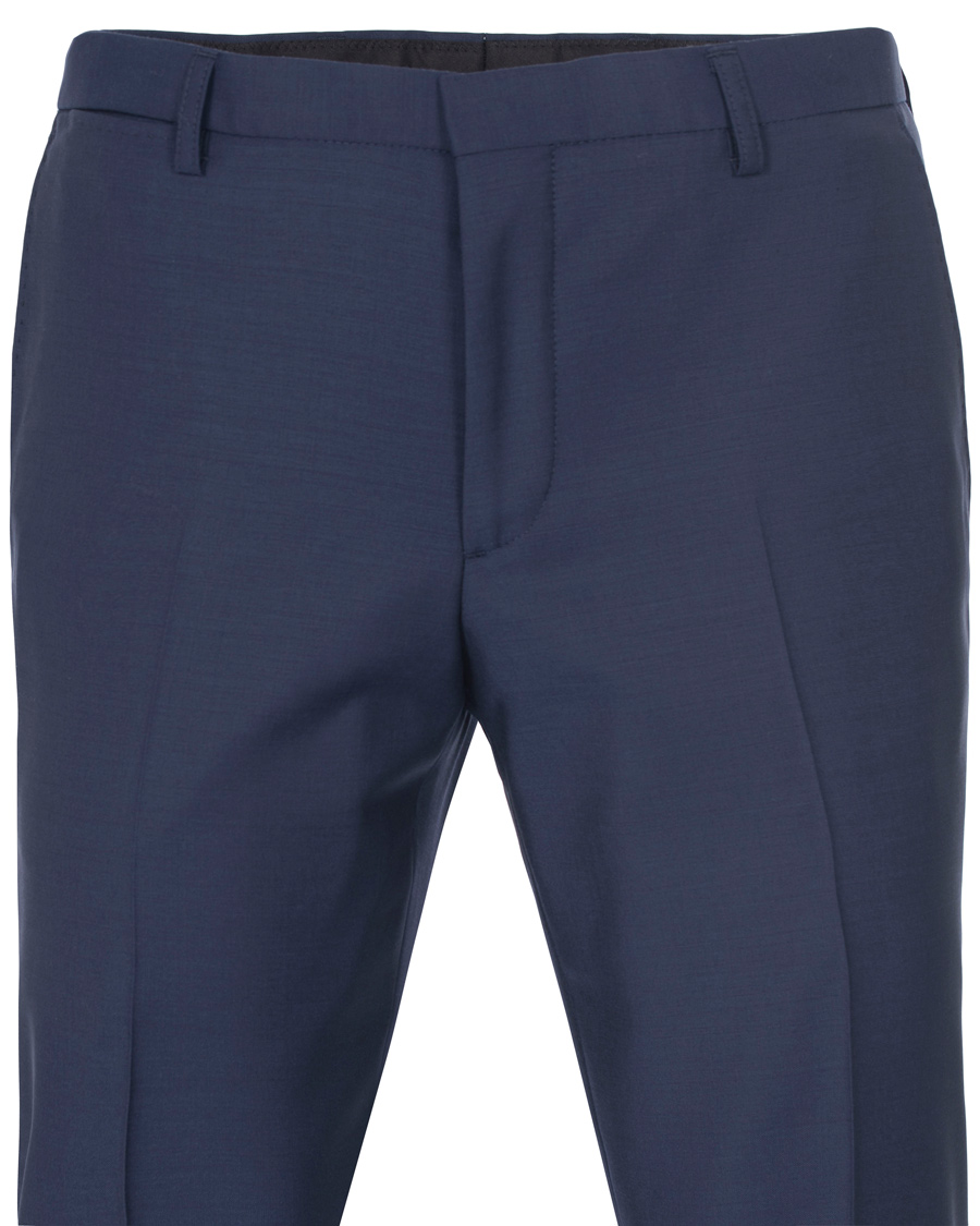 Herre | Bukser | J.Lindeberg | Paulie Dressed Wool Trousers Blueberry