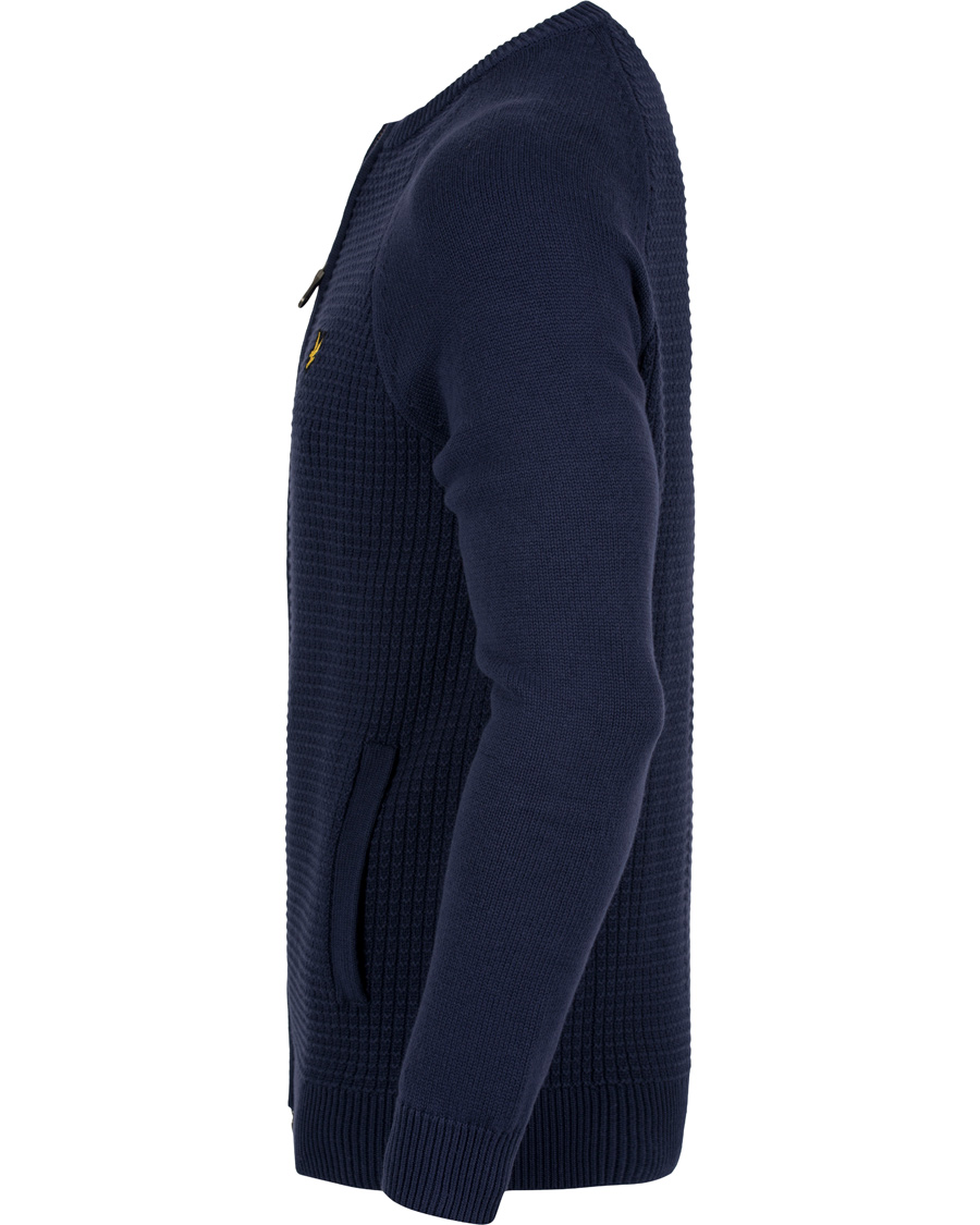 Herre | Gensere | Lyle & Scott | Crew Neck Garter Bomber Navy