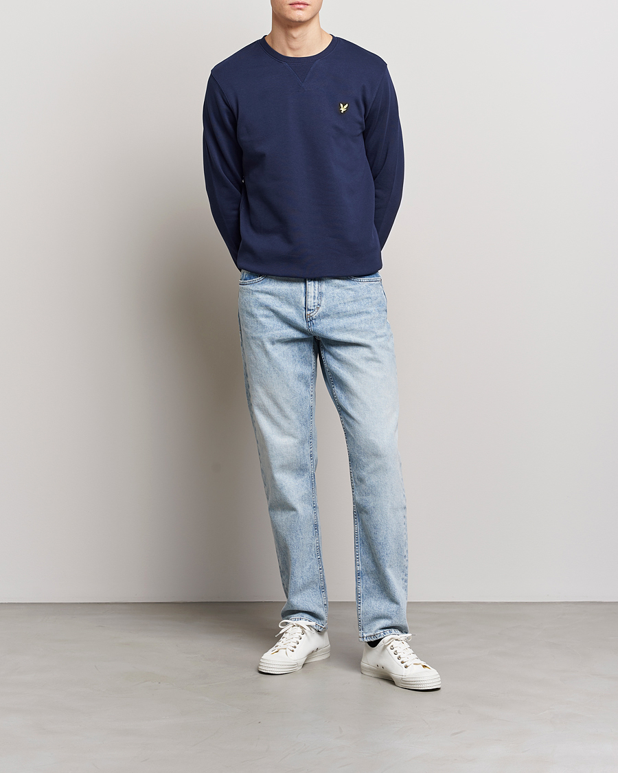 Herre | Gensere | Lyle & Scott | Organic Cotton Crew Neck Navy