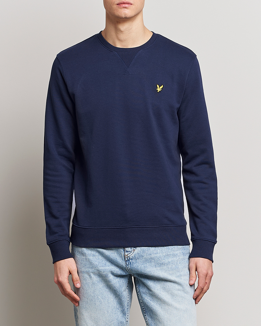 Herre | Klær | Lyle & Scott | Organic Cotton Crew Neck Navy