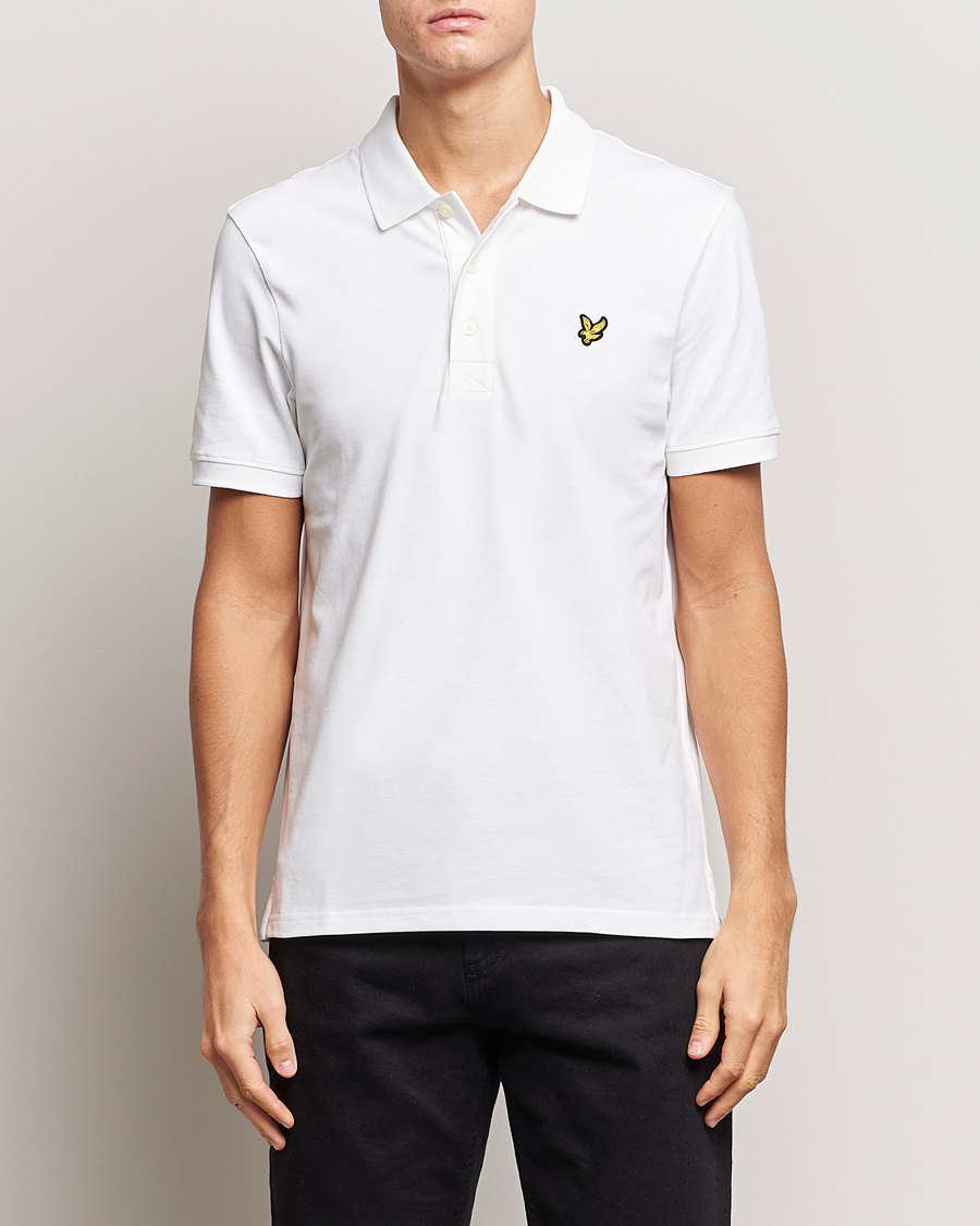 Herre | Klær | Lyle & Scott | Plain Pique Polo Shirt White