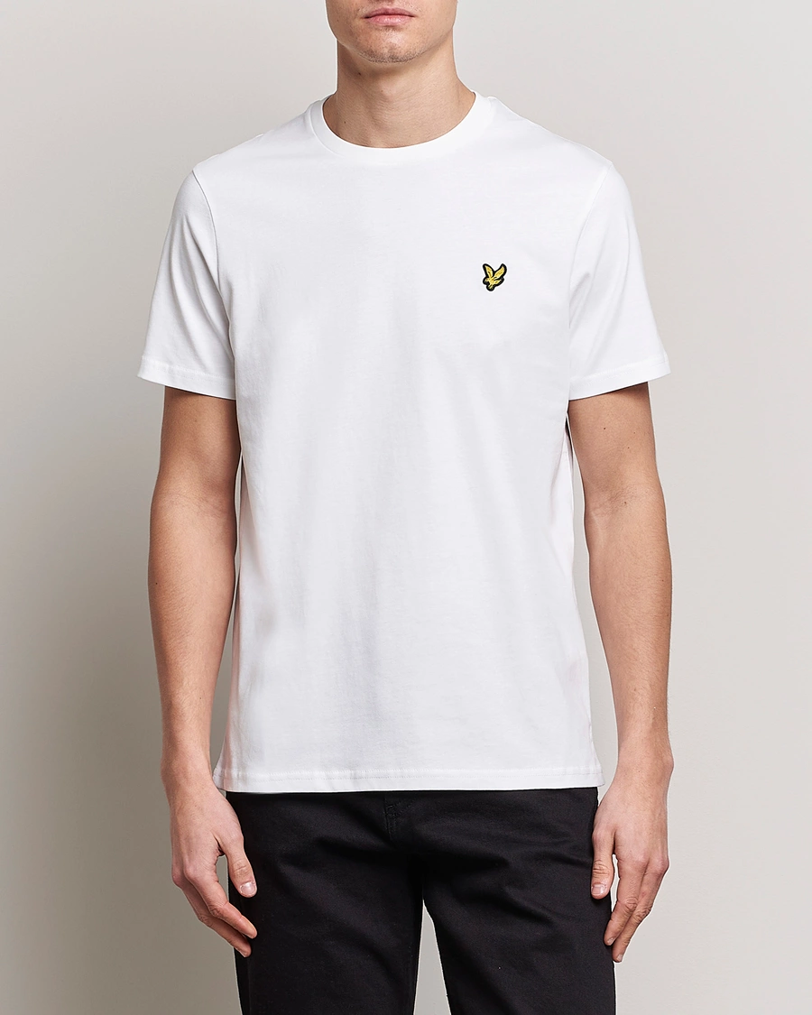 Herre | Hvite t-shirts | Lyle & Scott | Plain Crew Neck Cotton T-Shirt White