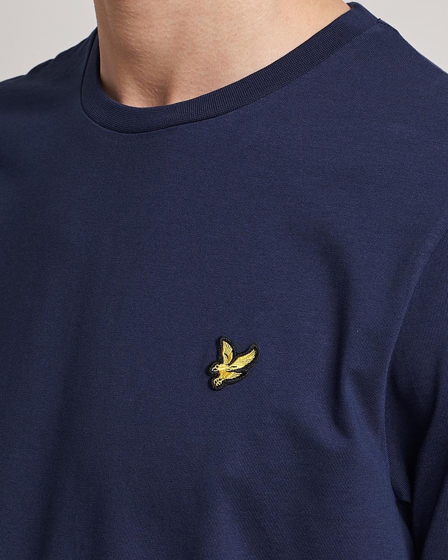 Herre | T-Shirts | Lyle & Scott | Crew Neck Organic Cotton T-Shirt Dark Navy