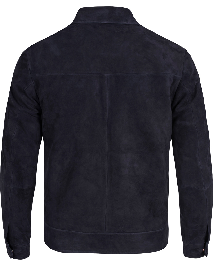 Herre | Jakker | GANT Diamond G | Suede Windcheater Jacket Marine