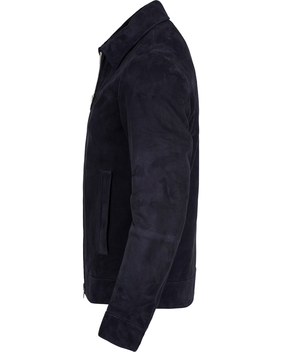 Herre | Jakker | GANT Diamond G | Suede Windcheater Jacket Marine