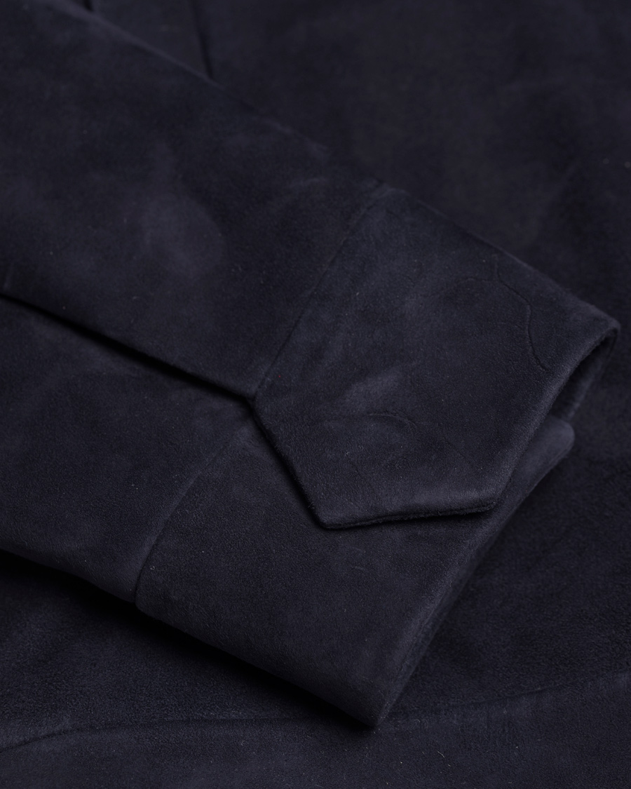Herre | Jakker | GANT Diamond G | Suede Windcheater Jacket Marine