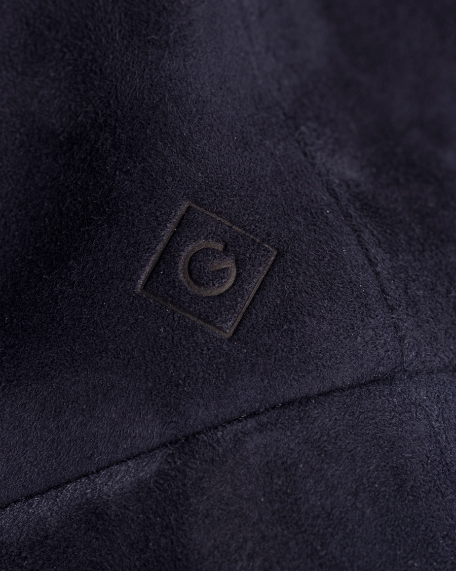 Herre | Jakker | GANT Diamond G | Suede Windcheater Jacket Marine