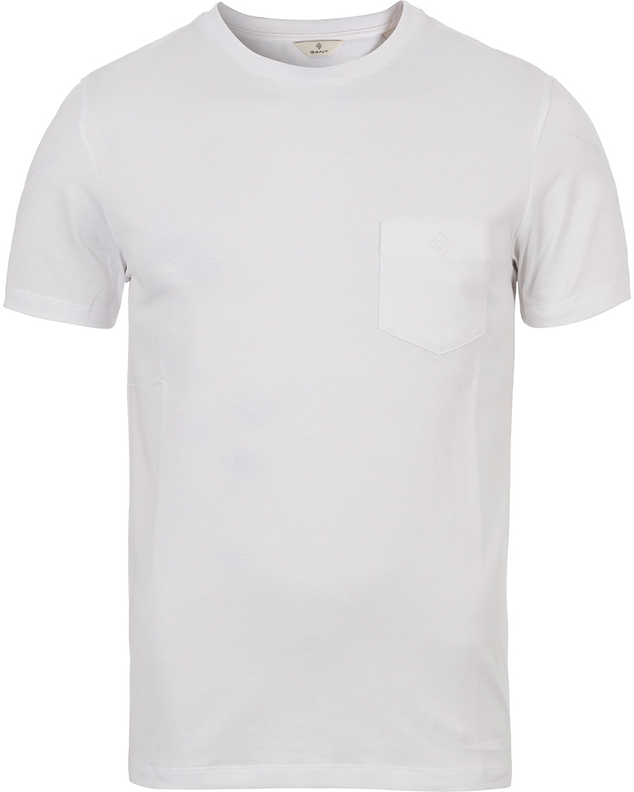 Herre | T-Shirts | GANT Diamond G | Pocket Tee White