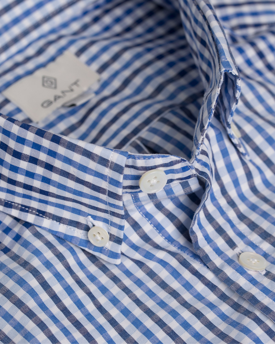 Herre | Skjorter | GANT Diamond G | Check Block Fitted Body Shirt Yale Blue