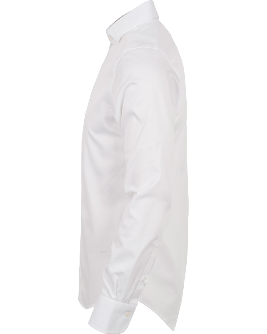 Herre | Skjorter | GANT Diamond G | Fine Satin Weave Fitted Body Shirt White