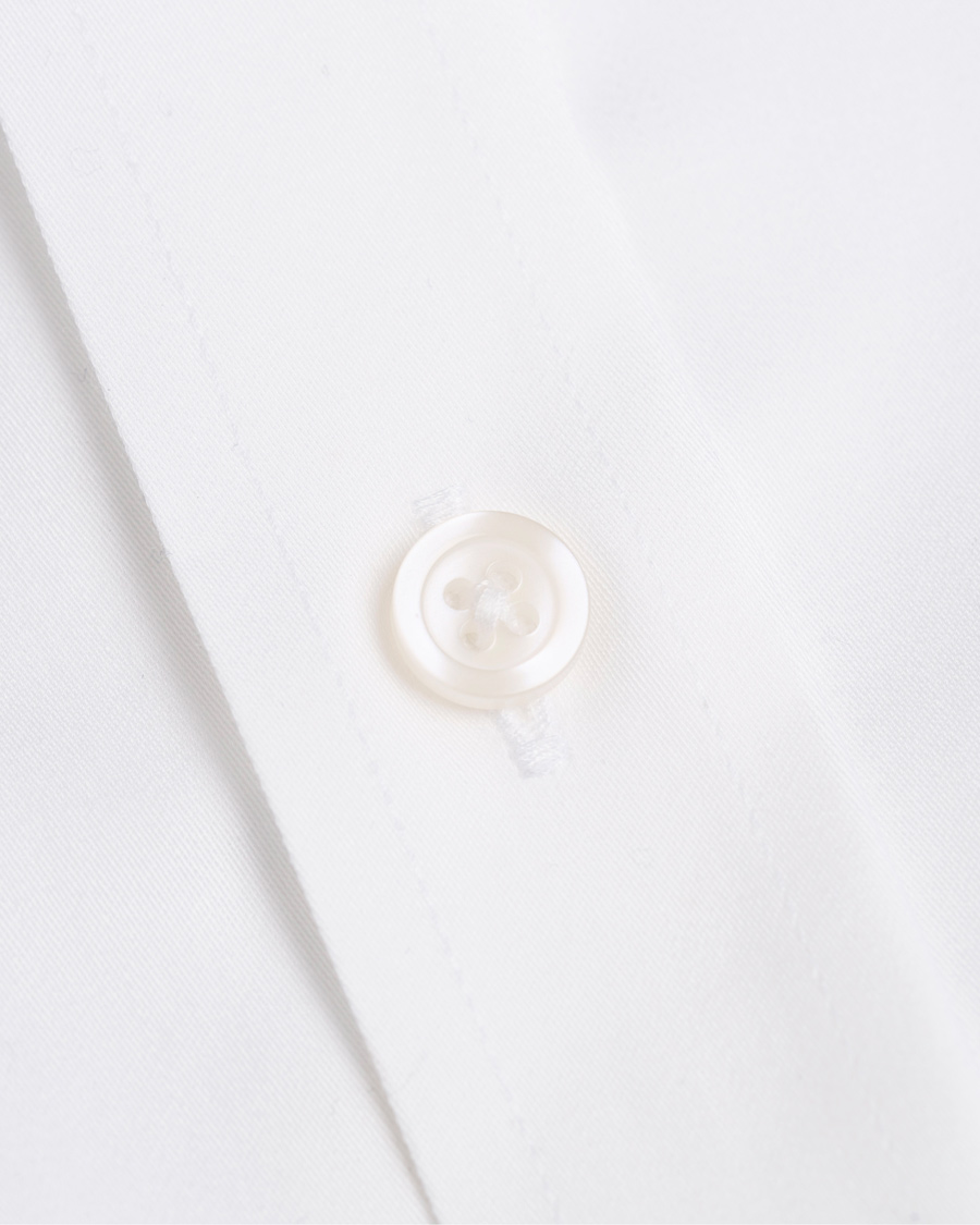 Herre | Skjorter | GANT Diamond G | Fine Satin Weave Fitted Body Shirt White