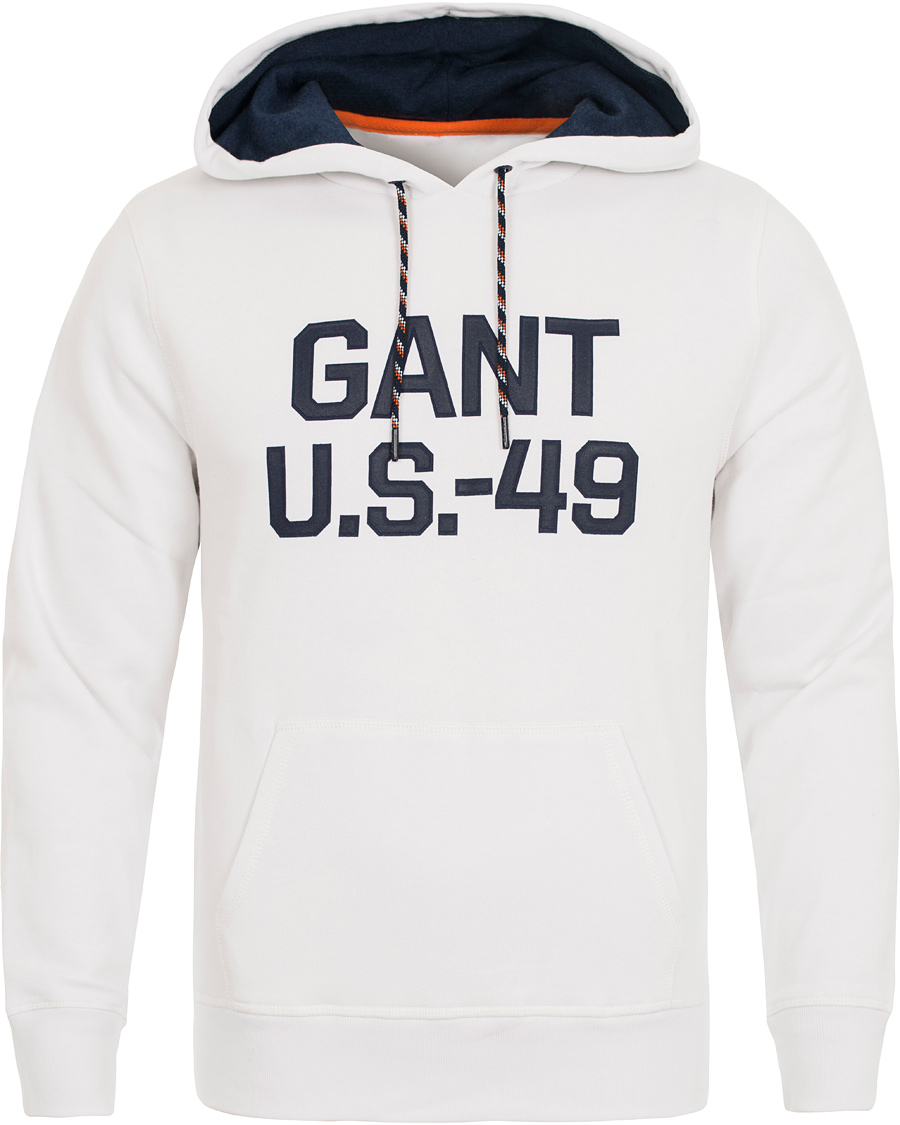 Herre | Gensere | GANT | U.S - 49 Hoodie White