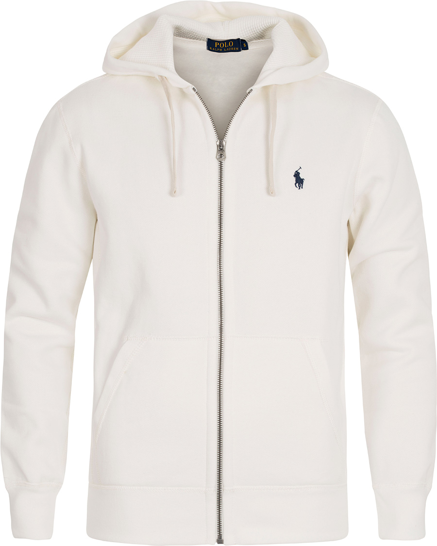 Herre | Gensere | Polo Ralph Lauren | Full Zip Hoodie Deckwash White