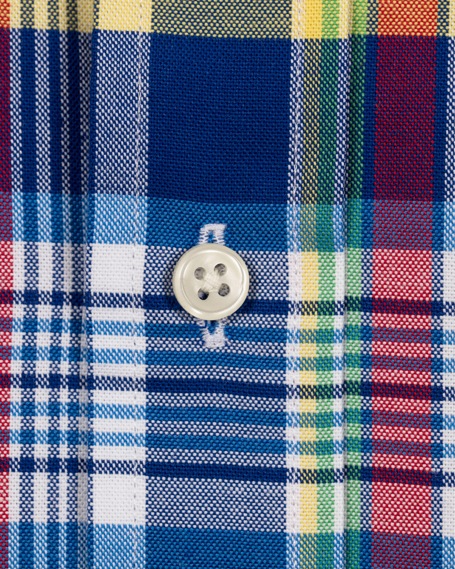 Herre | Skjorter | Polo Ralph Lauren | Slim Fit Oxford Check Stretch Shirt Yellow/Blue
