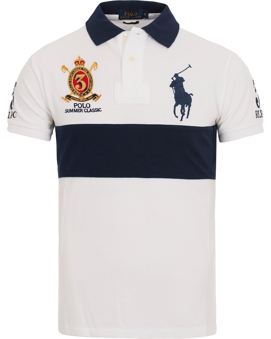 Herre | Pikéer | Polo Ralph Lauren | Blackwatch Block Stripe Polo White