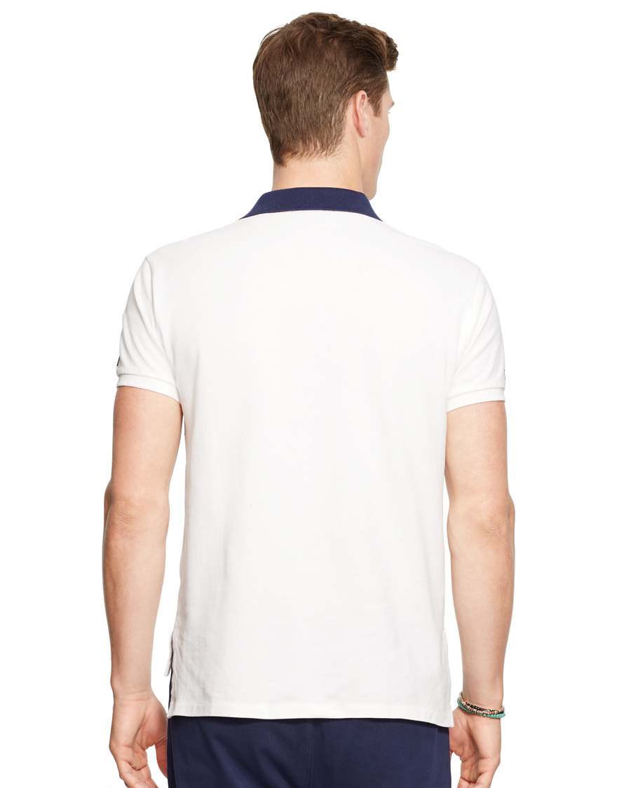 Herre | Pikéer | Polo Ralph Lauren | Blackwatch Block Stripe Polo White