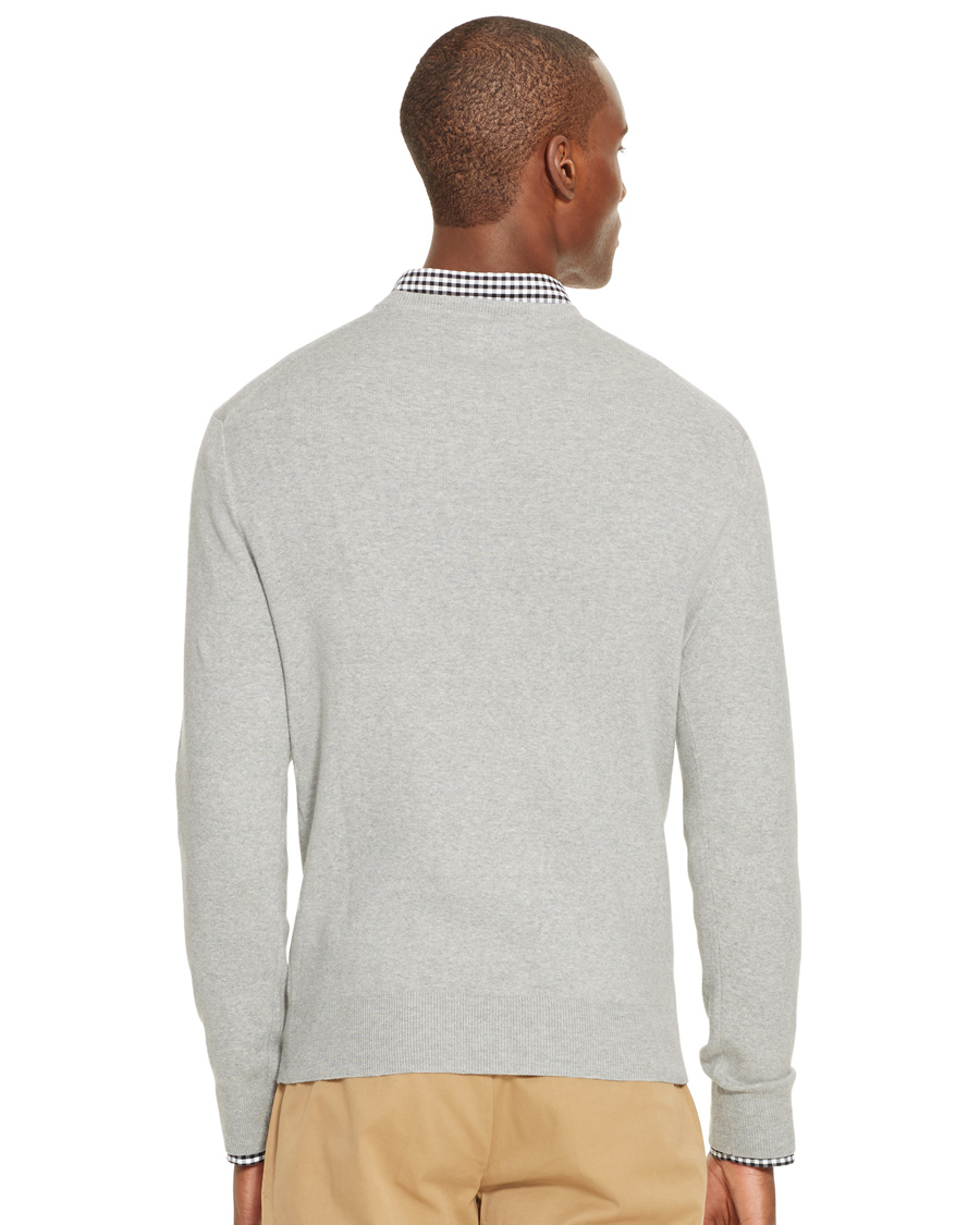 Herre | Gensere | Polo Ralph Lauren | Slim Fit Cotton C-Neck Pullover Grey Heather