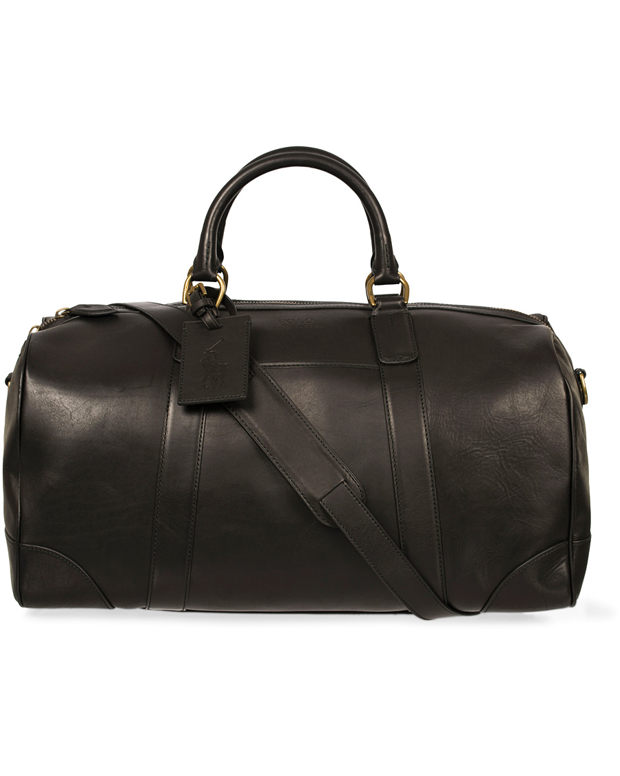 Herre | Polo Ralph Lauren Duffle Leather Bag Black | Polo Ralph Lauren | Duffle Leather Bag Black