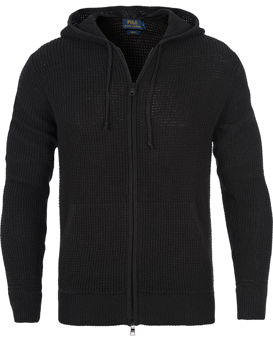 Herre | Gensere | Polo Ralph Lauren | Cotton/Cashmere Stone Washed Hoodie Polo Black