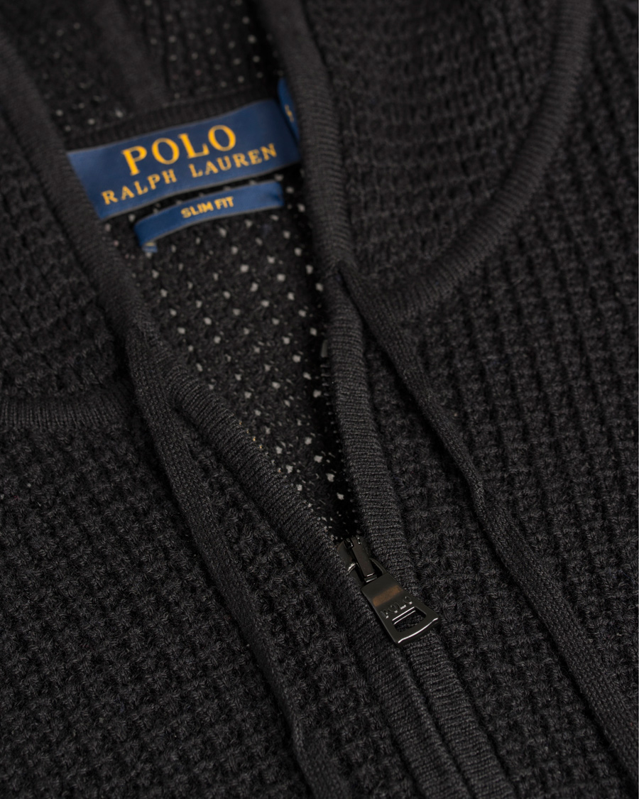 Herre | Gensere | Polo Ralph Lauren | Cotton/Cashmere Stone Washed Hoodie Polo Black