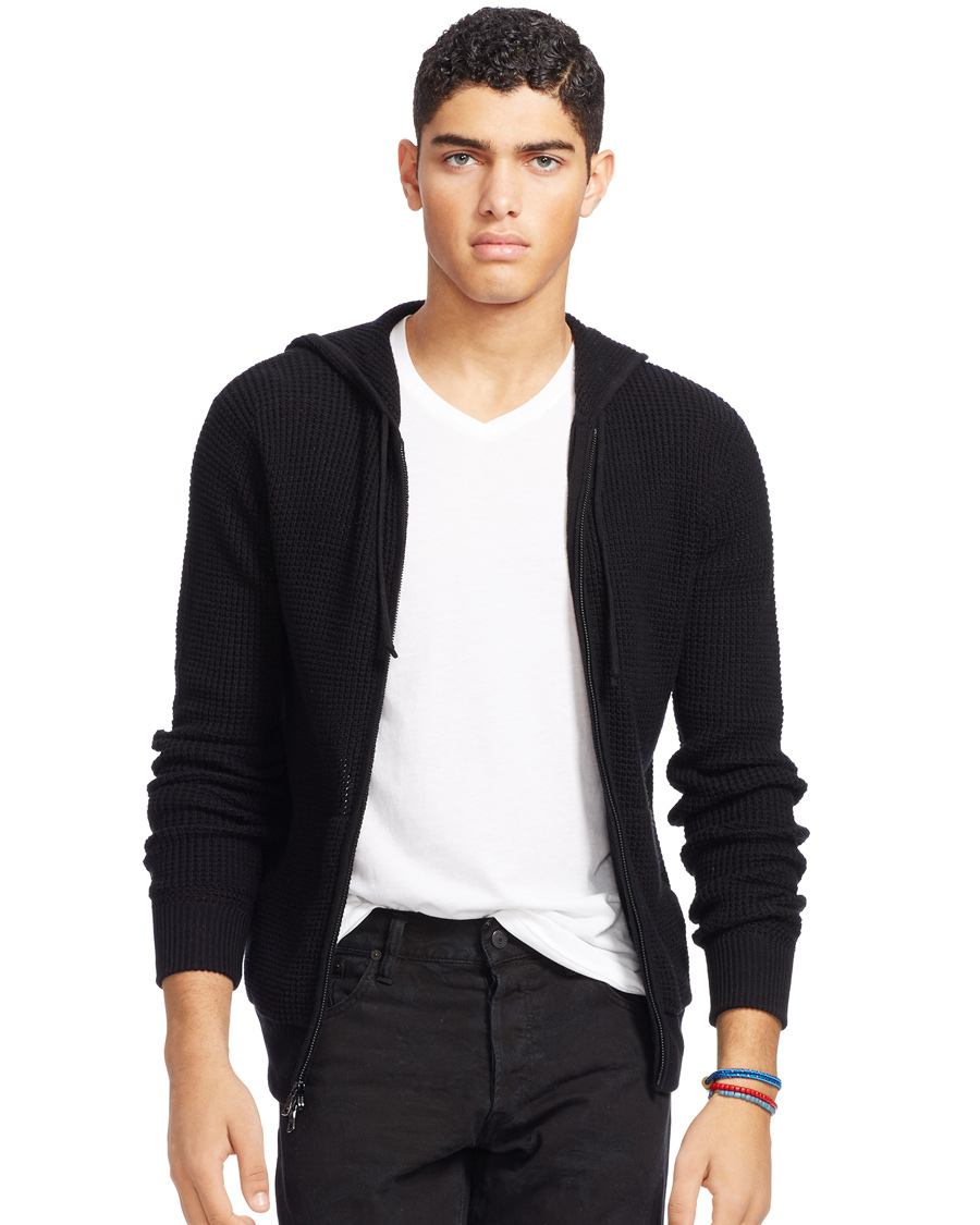 Herre | Gensere | Polo Ralph Lauren | Cotton/Cashmere Stone Washed Hoodie Polo Black