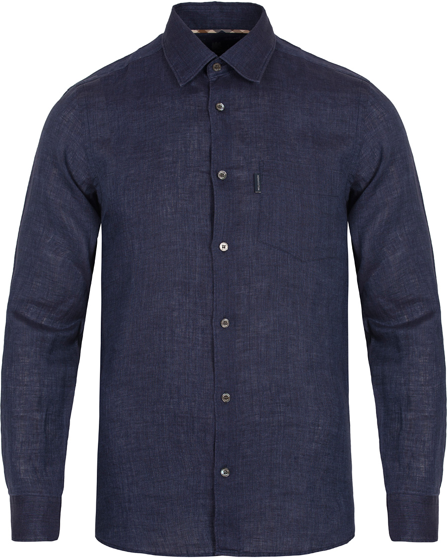 Herre | Skjorter | Aquascutum | Ashby Linnen Shirt Navy