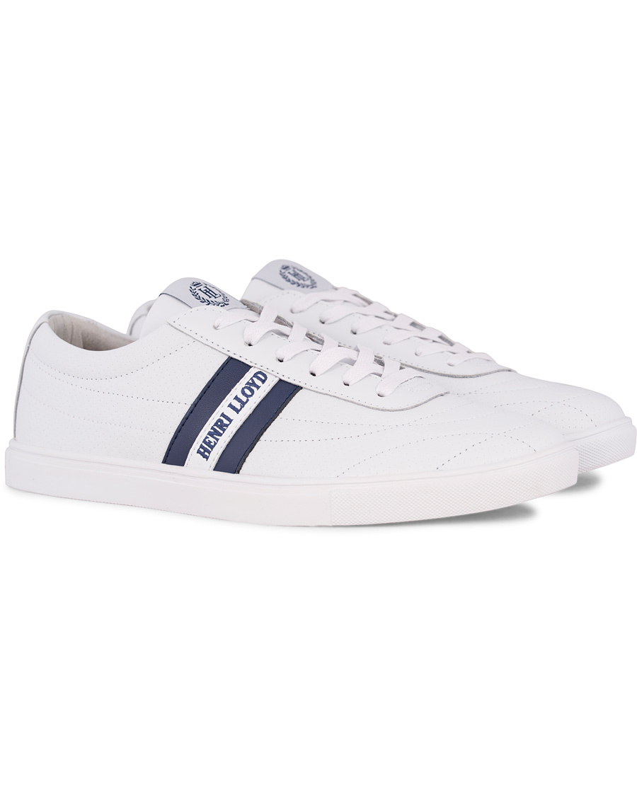 Herre | Henri Lloyd Wimbledon Trainer Sneaker White/Navy | Henri-Lloyd | Henri Lloyd Wimbledon Trainer Sneaker White/Navy
