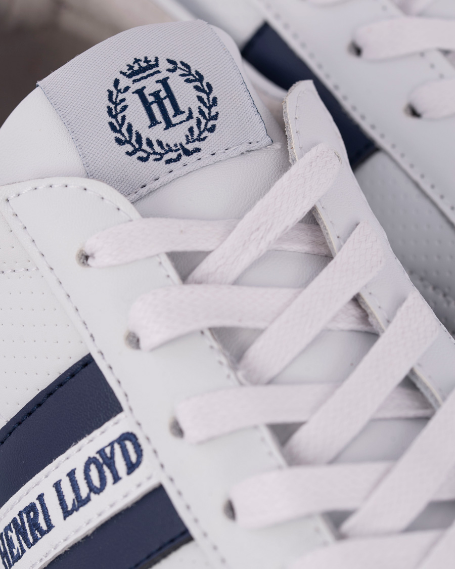 Herre | Henri Lloyd Wimbledon Trainer Sneaker White/Navy | Henri-Lloyd | Henri Lloyd Wimbledon Trainer Sneaker White/Navy
